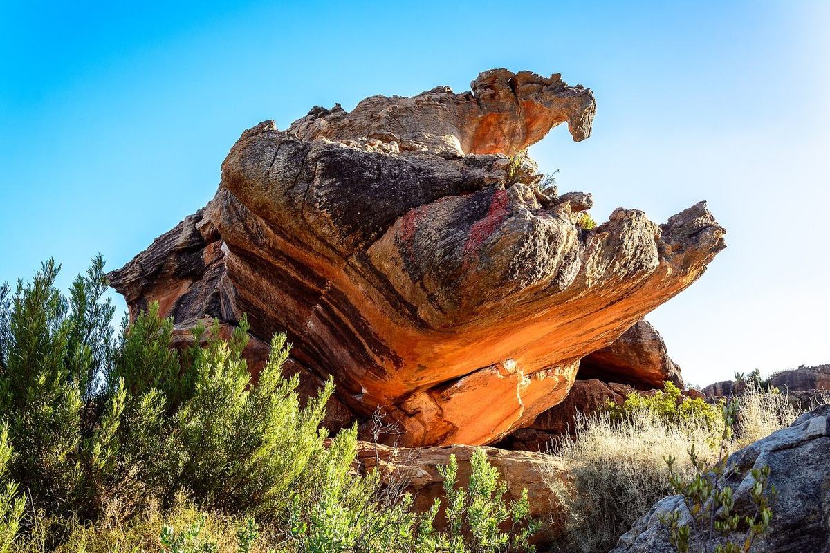 Sculpted sandstone rock formation in the northern Cederberg