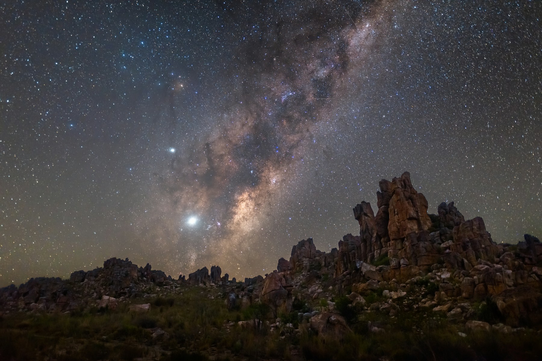 The night sky over the Cederberg mountains